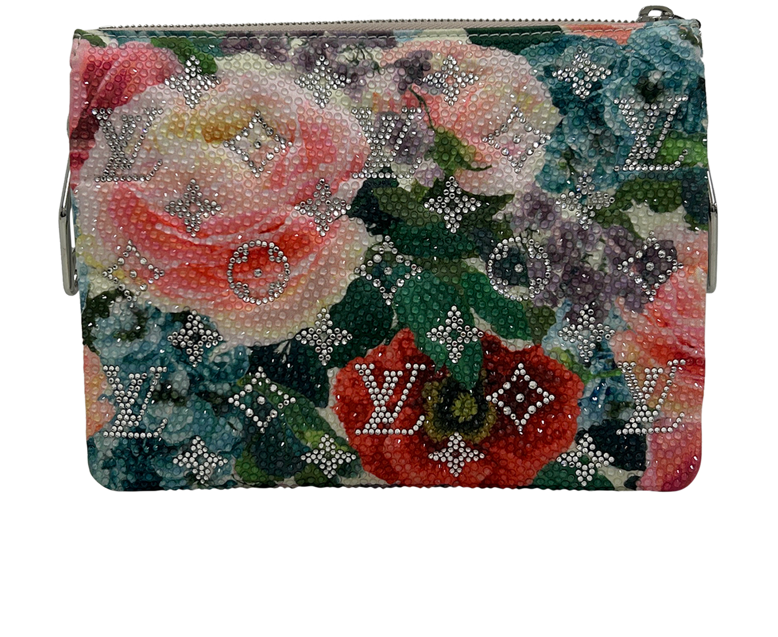 Kussan Small Swarovski, 2.100&euro;, Bolso, Azul/Rojo/Verde, Vista trasera